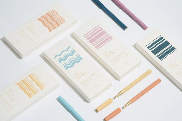 YStudio Glamour Evolve - Ocean Sustainable Rollerball Pen - Sky Blue
