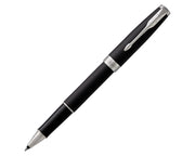 Parker Sonnet Matte Black Rollerball Pen - Chrome Trim