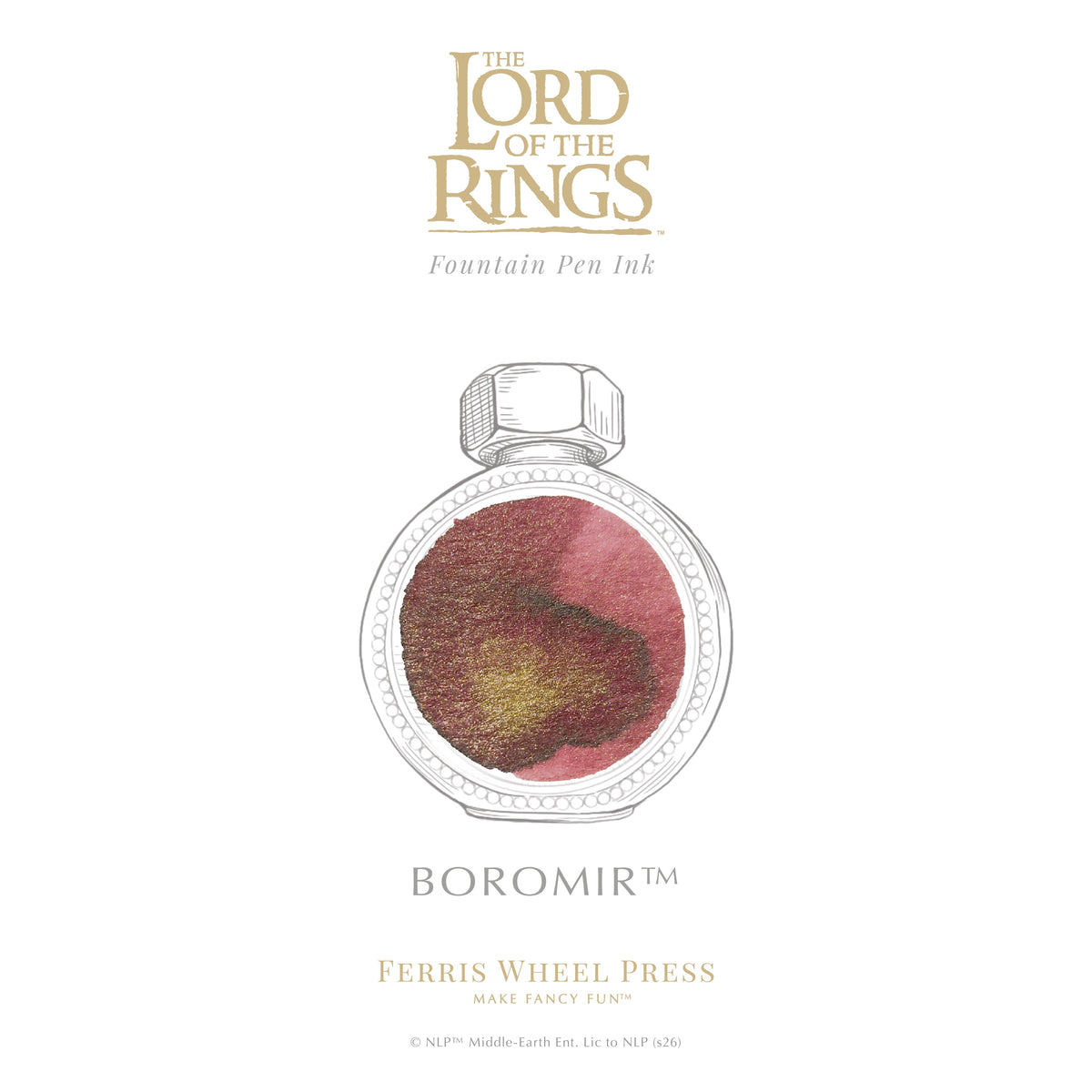 Ferris Wheel Press x The Lord of the Rings 38ml Bottled Ink - Boromir Signature Ink