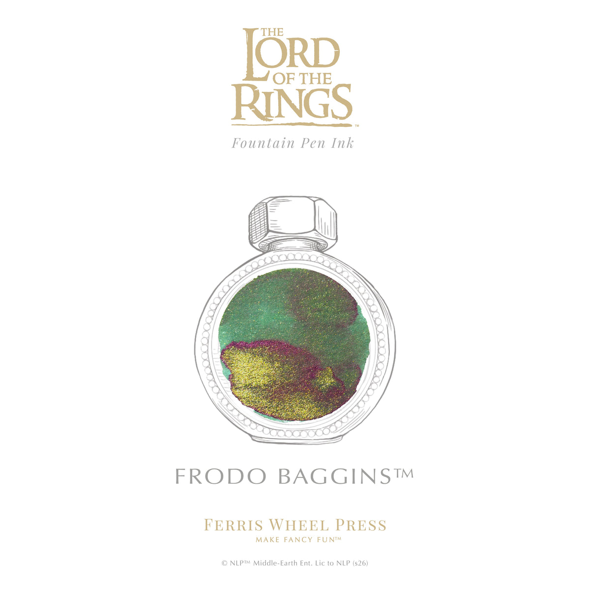 Ferris Wheel Press x The Lord of the Rings 38ml Bottled Ink - Frodo Baggins Signature Ink