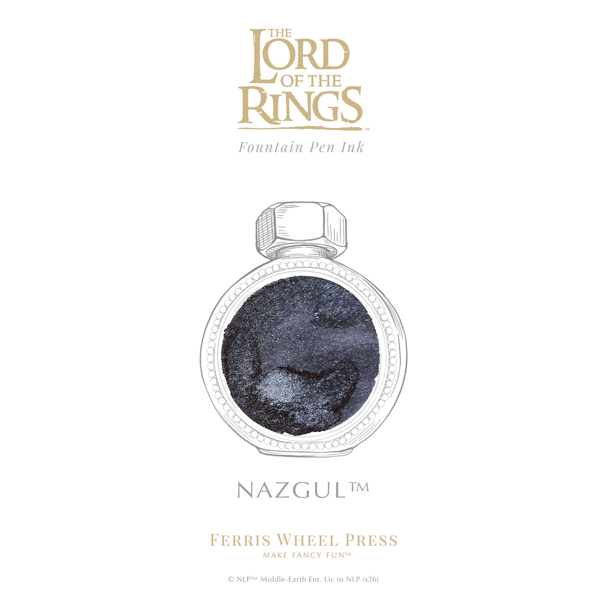Ferris Wheel Press x The Lord of the Rings Bijou Fountain Pen Set with Ink - Nazgûl