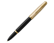 Parker 51 Fountain Pen 18k Nib - Deluxe Black with Gold Trim