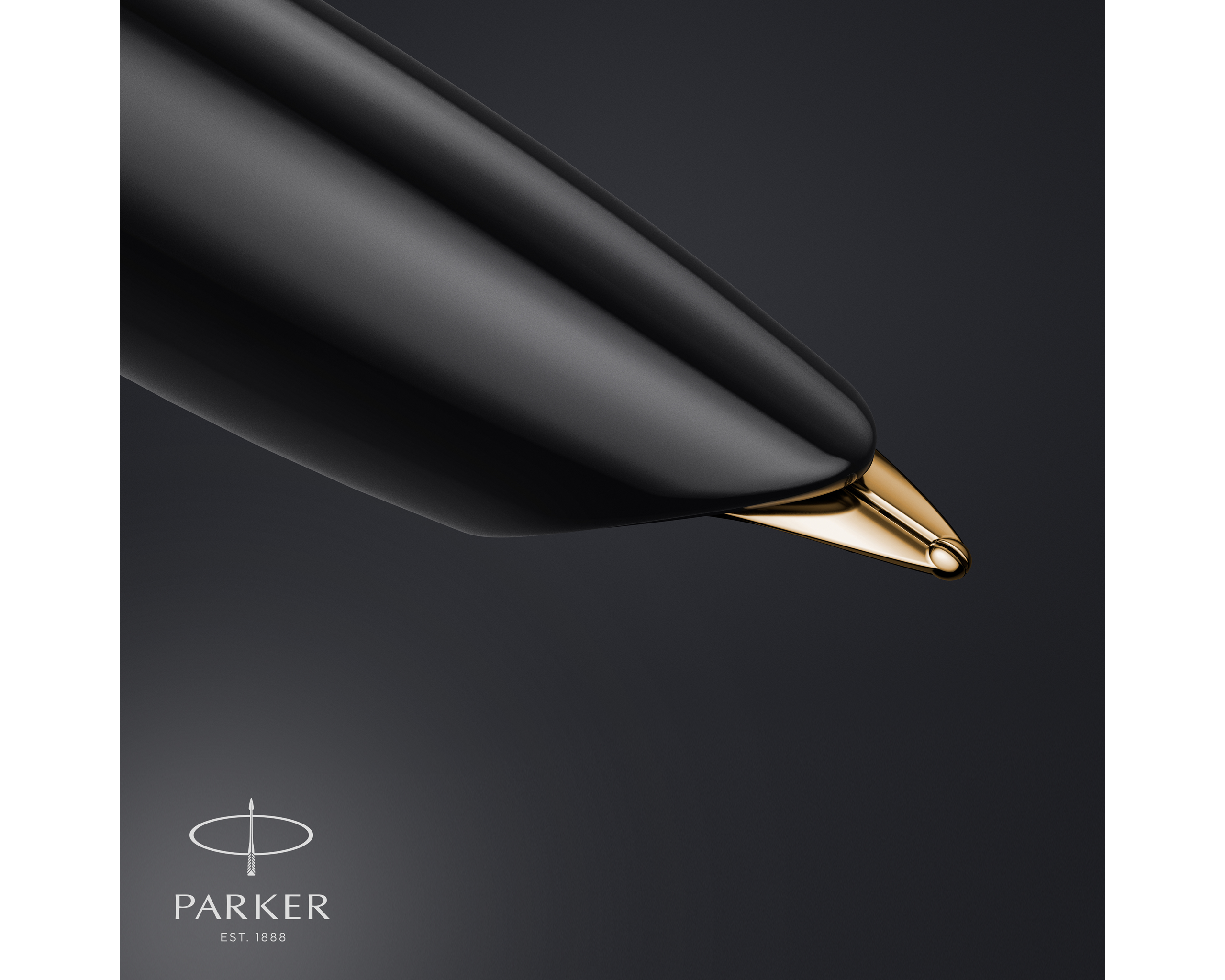 Parker 51 Fountain Pen 18k Nib - Deluxe Black with Gold Trim