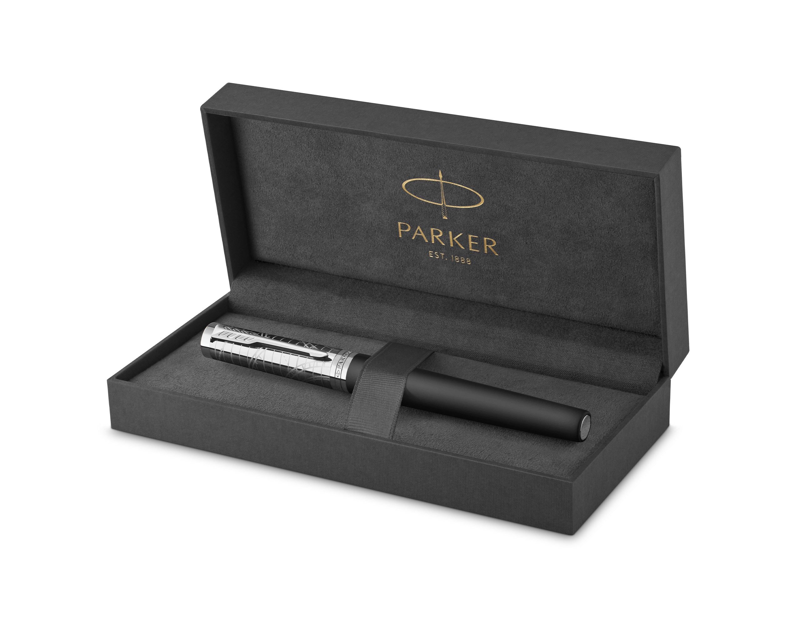 Parker Ingenuity Legacy of Flight Rollerball Pen with Chrome Trim