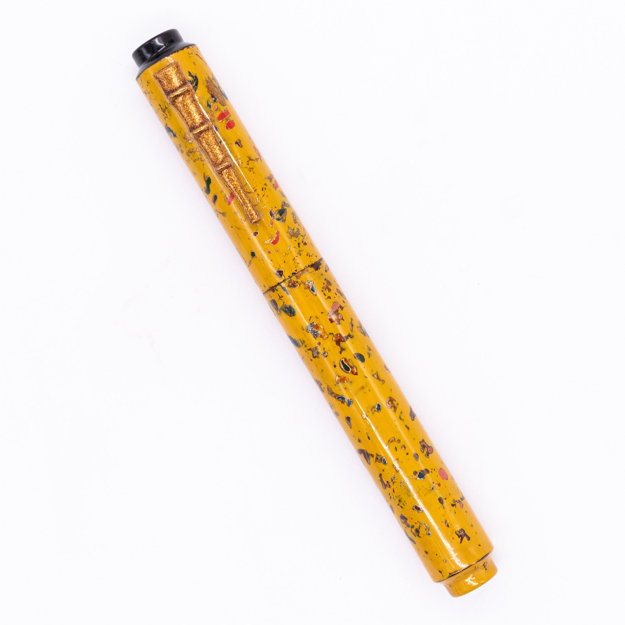 AP Limited Editions Urushi Lacquer Art Fountain Pen - The Magical Urushi Yellow (with Bamboo Clip)