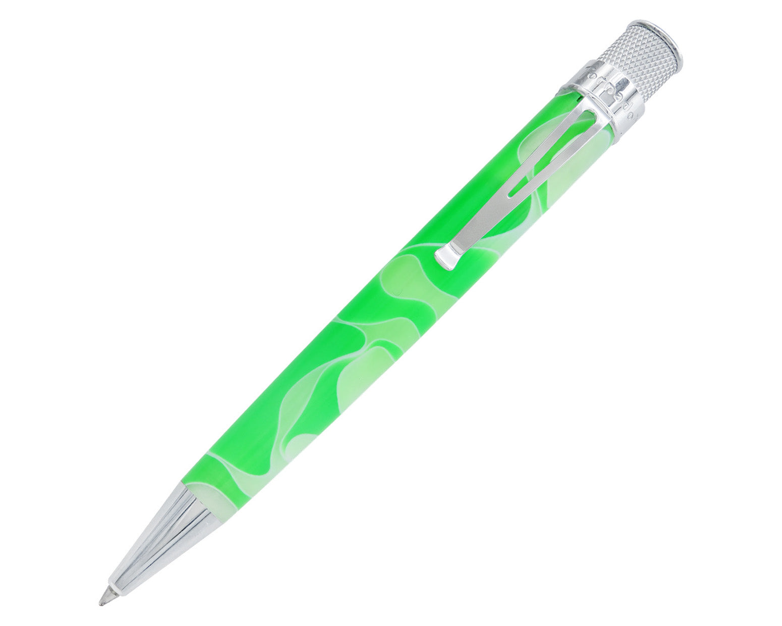 Retro51 Cosmic Swirl Green & White Acrylic Tornado™ Rollerball Pen