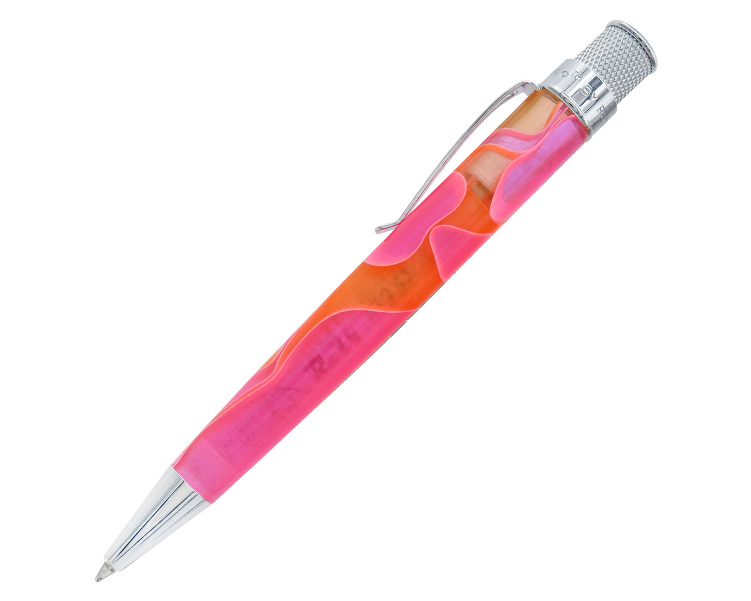 Retro51 Cosmic Swirl Pink & Orange Acrylic Tornado™ Rollerball Pen