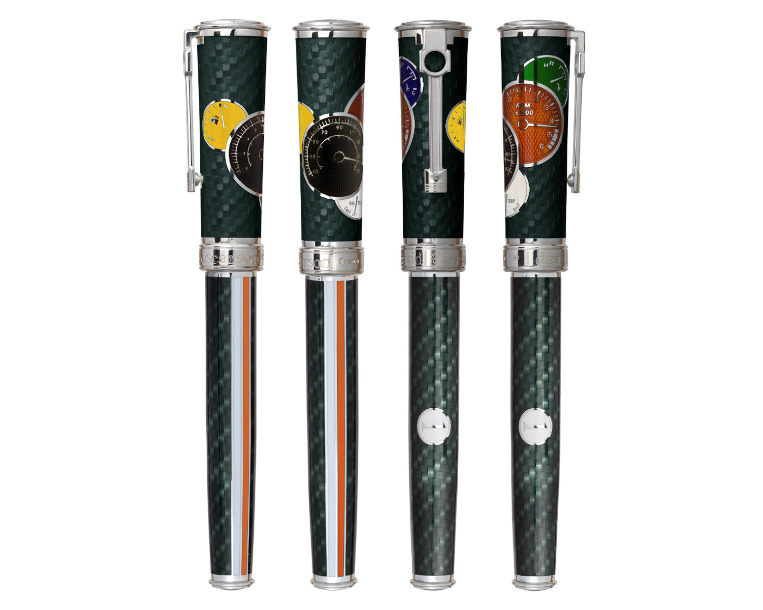 David Oscarson Take it to the Limit Rollerball Pen - Carbon Black (Multi-colored) and Carbon Black
