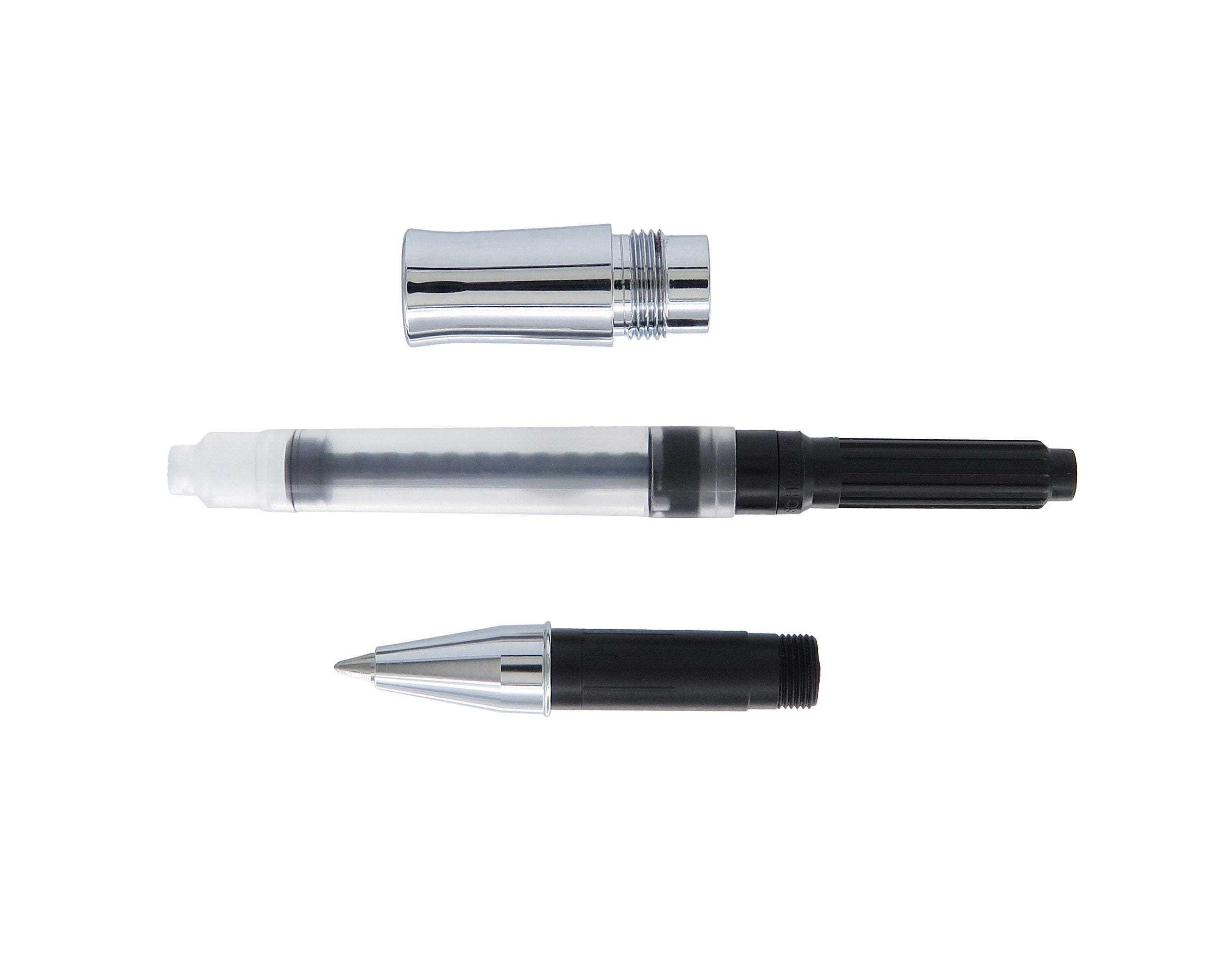 Retro51 Fountain Pen to Rollerball Chrome Converter Kit with Grip Section
