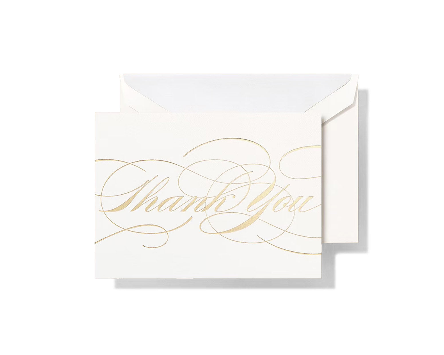 Crane Gold Flourish Thank You Notes Set, Pearl White - 10 Pack