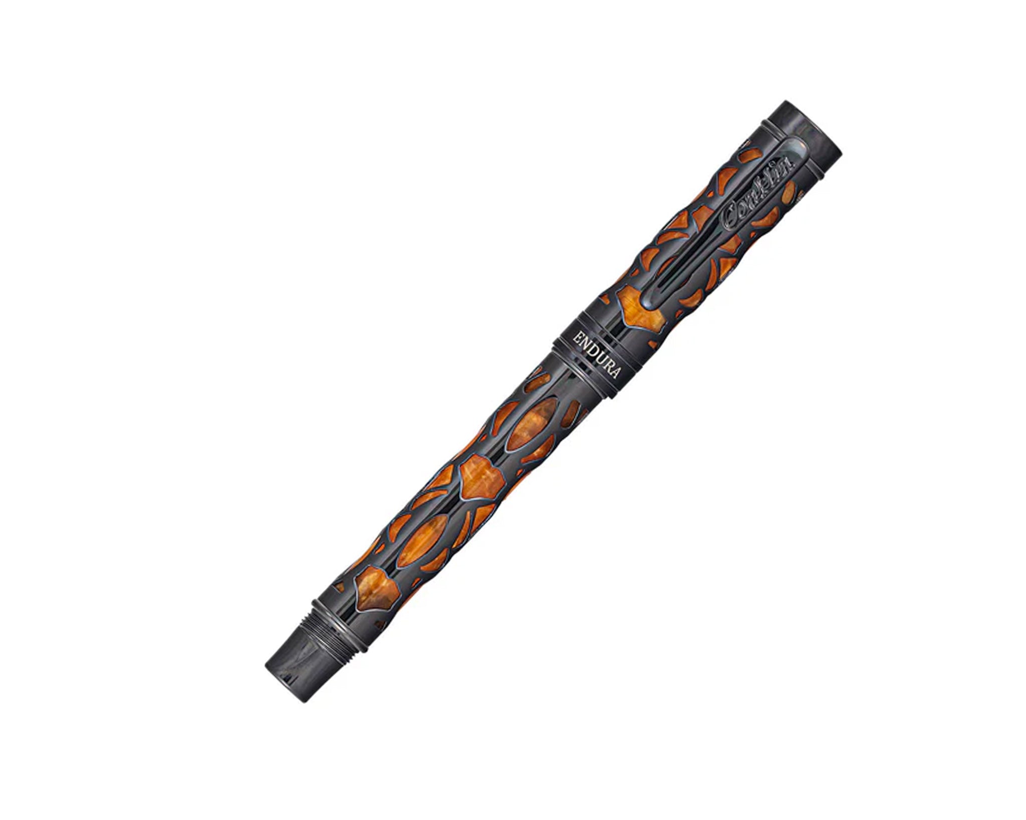Conklin Endura Deco Crest Fountain Pen - Orange