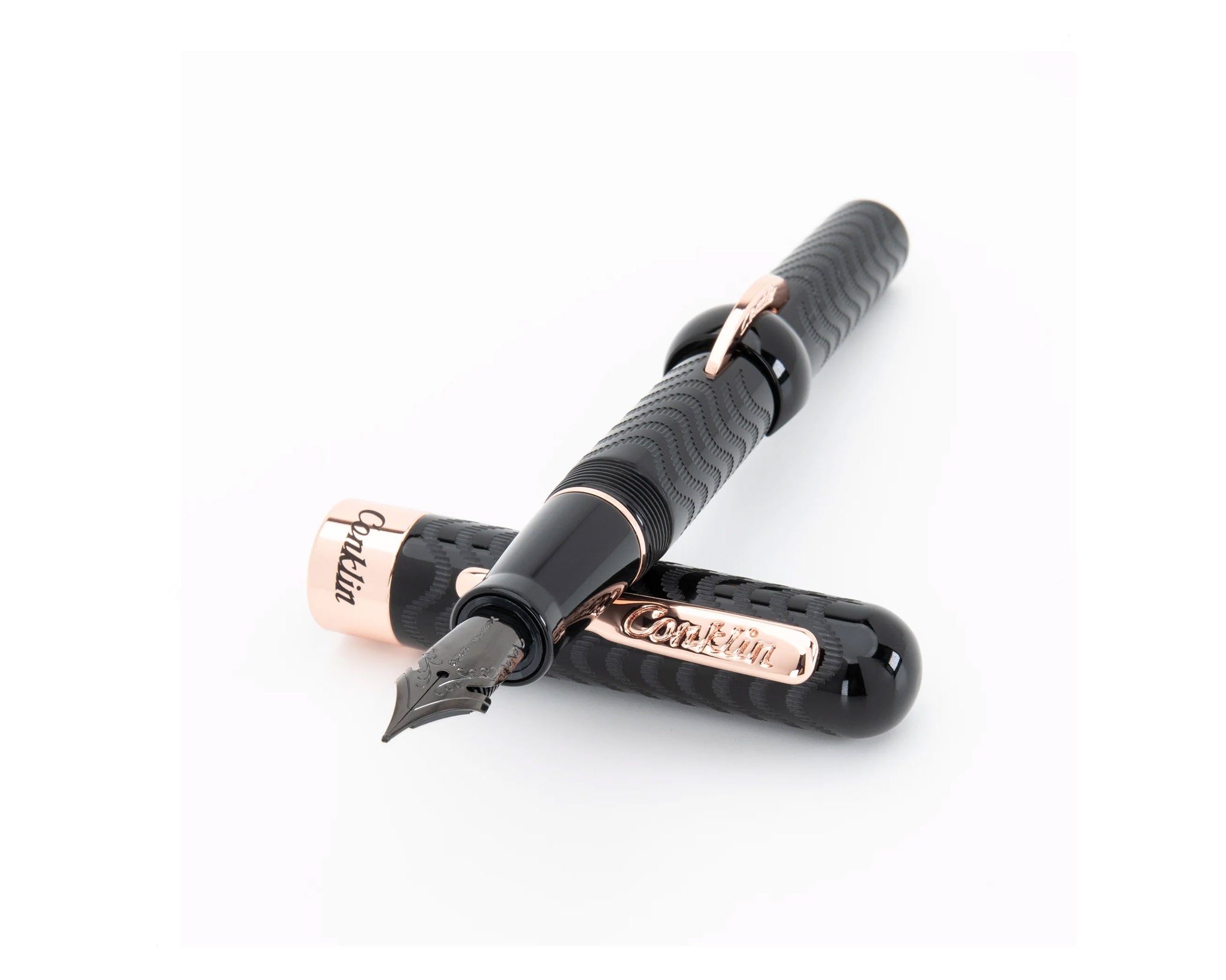 Conklin Mark Twain Crescent Black Chase Fountain Pen