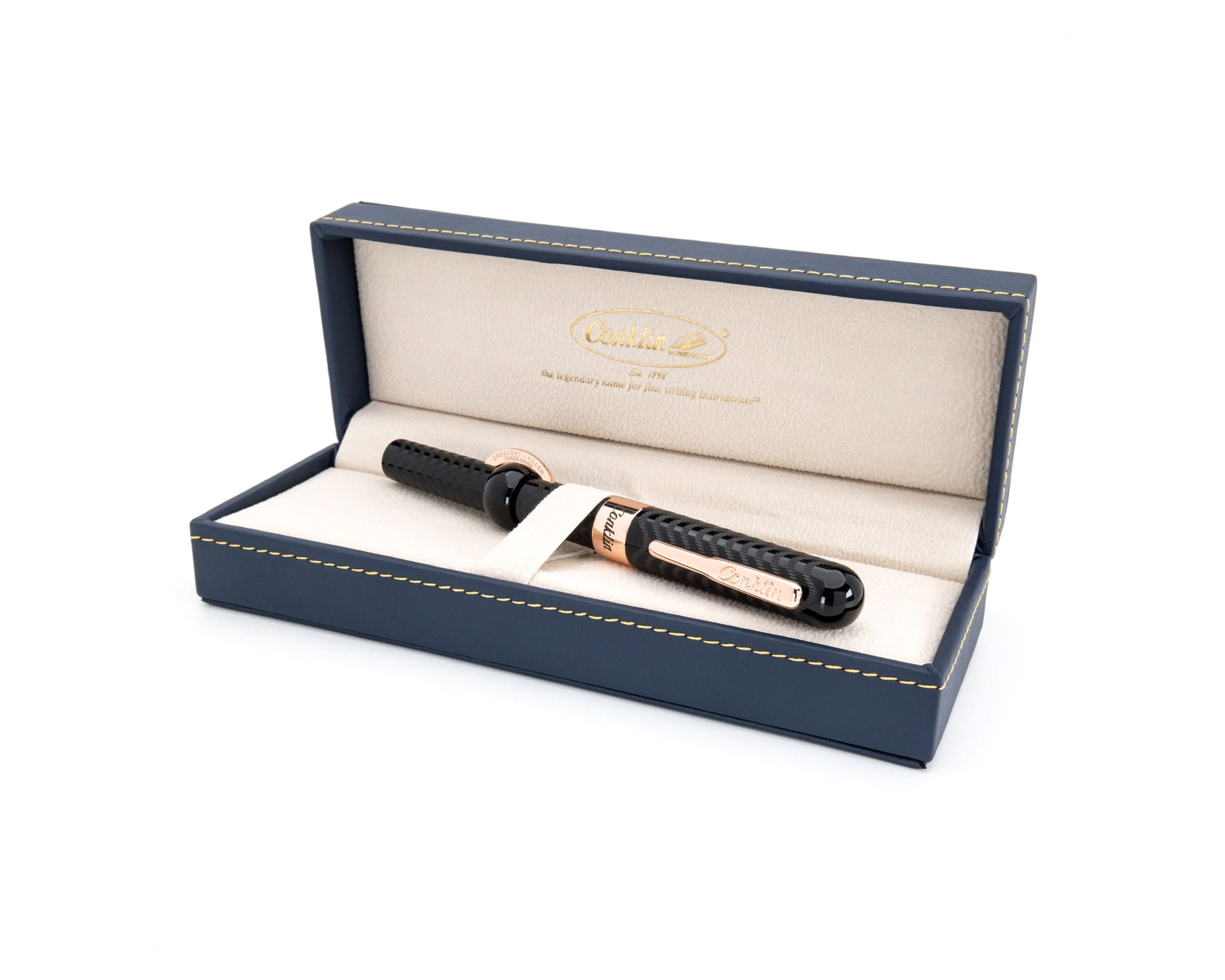 Conklin Mark Twain Crescent Black Chase Fountain Pen