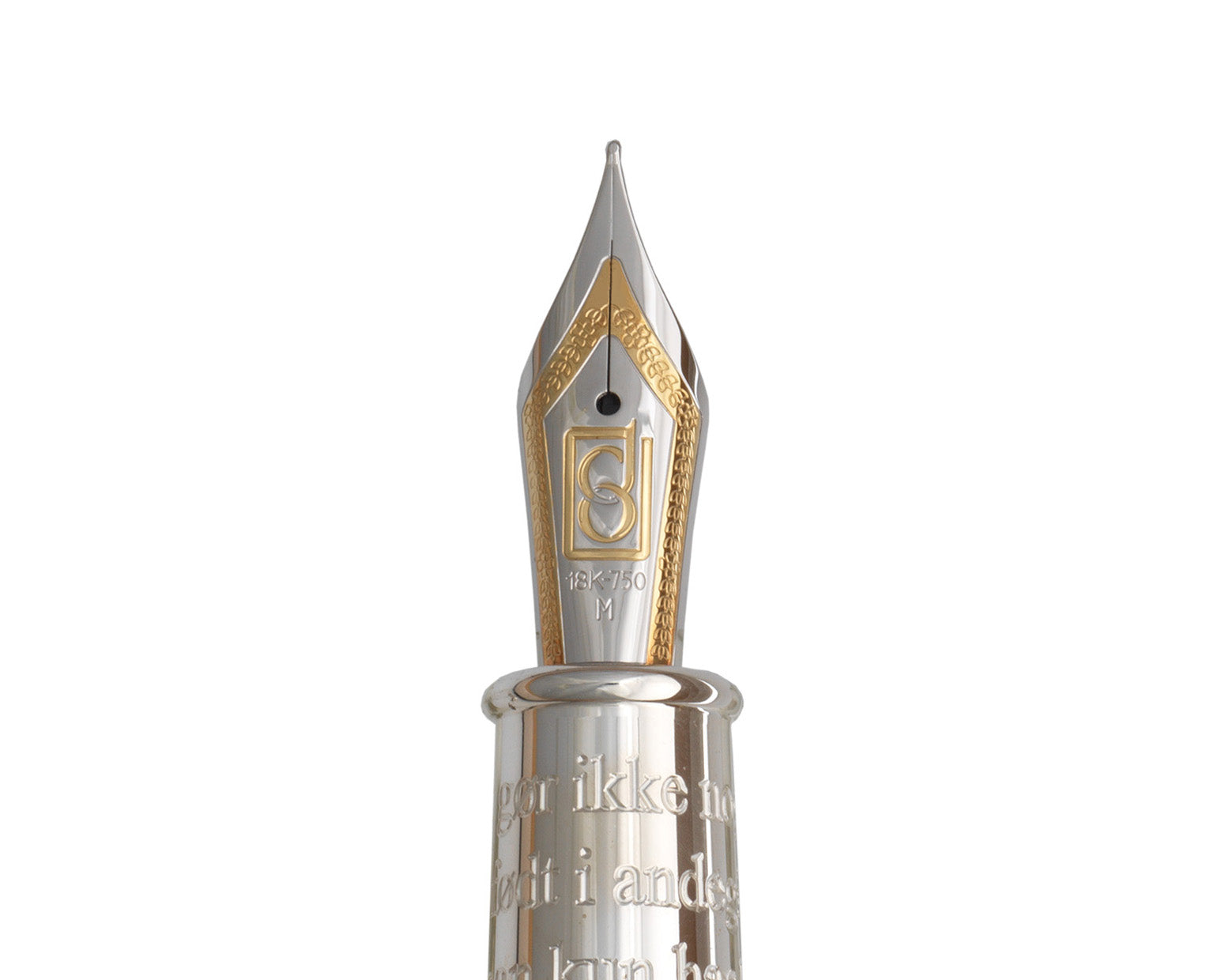 David Oscarson Hans Christian Andersen Fountain Pen - Translucent Azure Blue, Copper Bronze and White