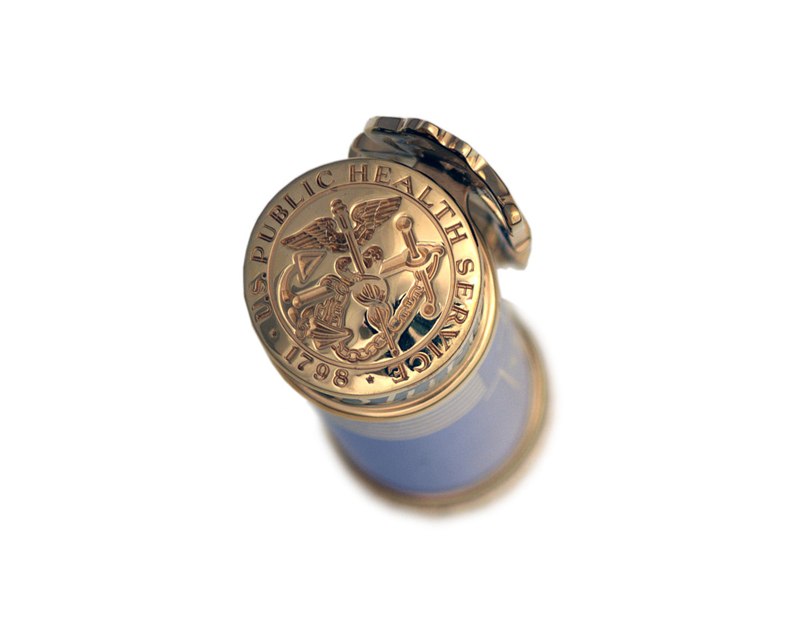 David Oscarson Ellis Island Fountain Pen - Sapphire with Gold Vermeil