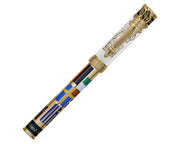 David Oscarson Ellis Island Rollerball Pen - Pearl White with Gold Vermeil