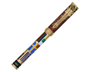 David Oscarson Ellis Island Rollerball Pen - Ruby Red and Gold Vermeil