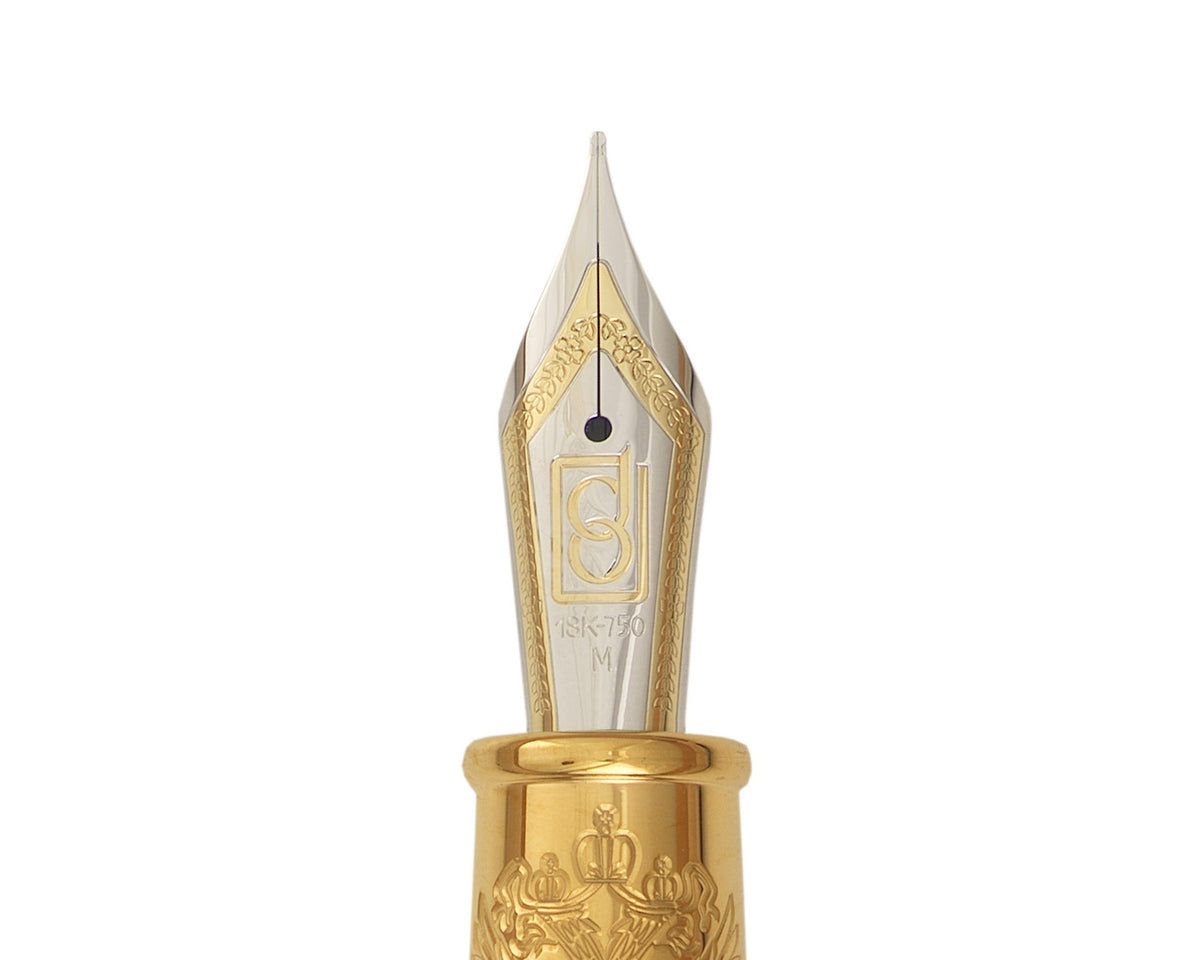 David Oscarson Russian Imperial Fountain Pen - Ruby with Gold Vermeil