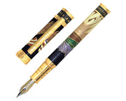 David Oscarson America The Beautiful Fountain Pen - Onyx with Gold Vermeil