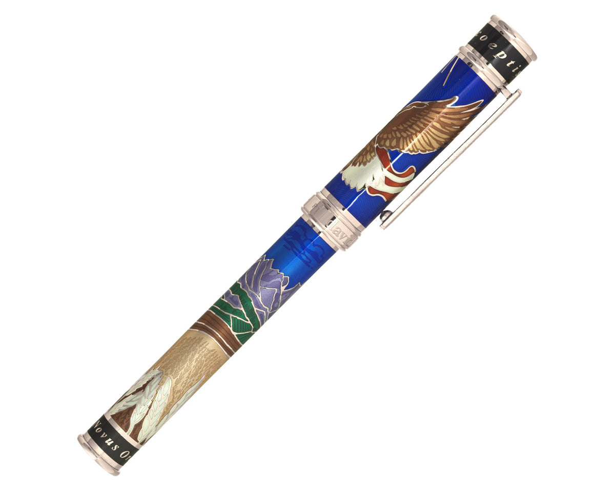 David Oscarson America The Beautiful Rollerball Pen - Sapphire Blue