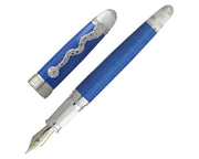 David Oscarson Raoul Wallenberg Fountain Pen - Blue Barrel with Blue Cap