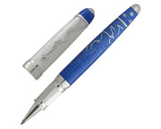 David Oscarson Raoul Wallenberg Rollerball Pen - Blue Barrel with White Cap