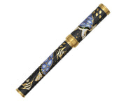 David Oscarson Sea Turtle Rollerball Pen - Mossy Black & Blue with Gold Vermeil