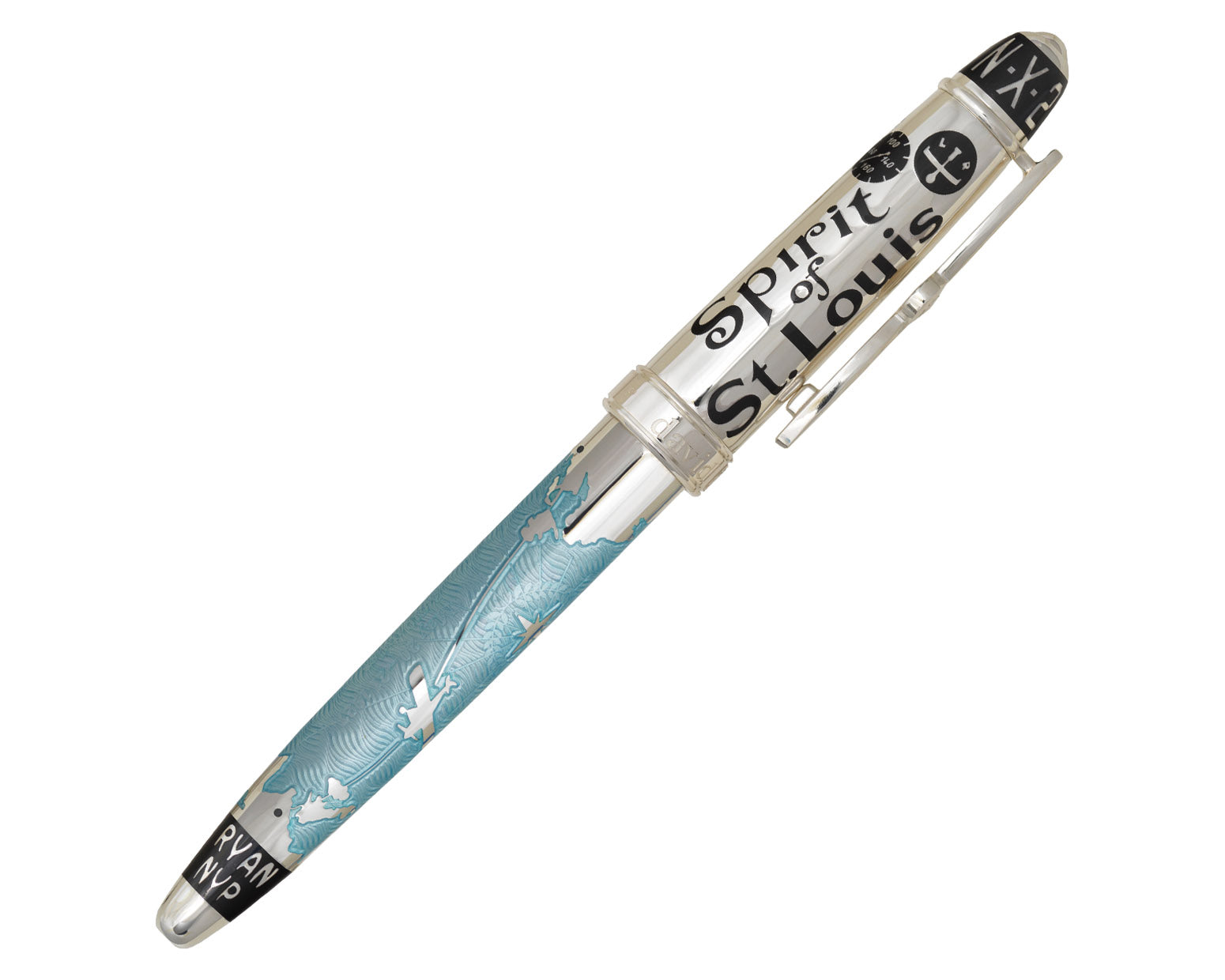 David Oscarson Spirit of St. Louis Rollerball Pen - Azure Blue
