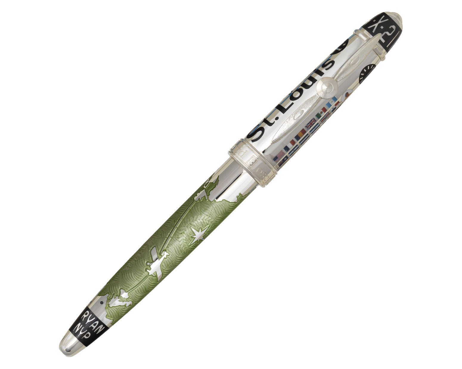 David Oscarson Spirit of St. Louis Rollerball Pen - Seafoam Green