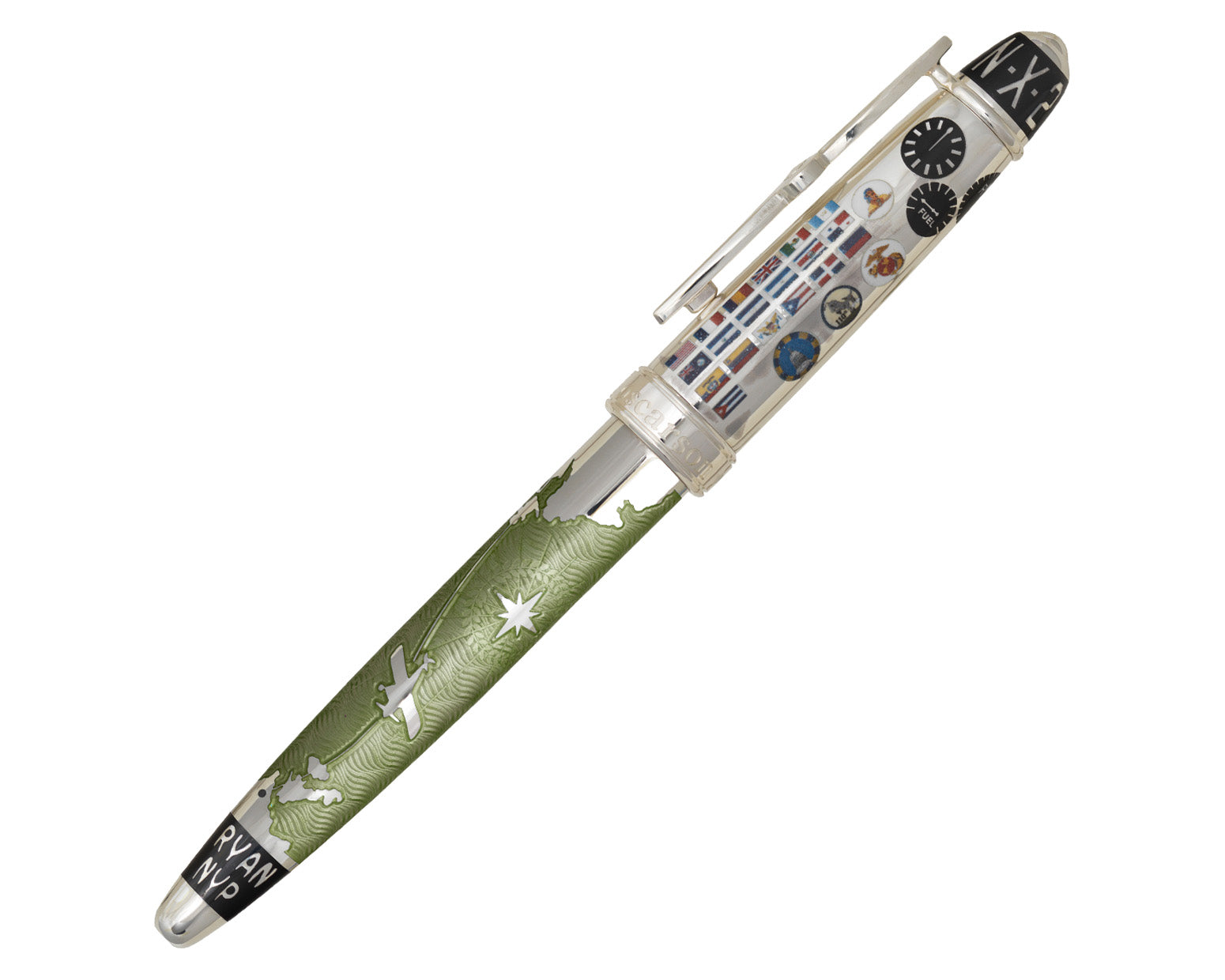 David Oscarson Spirit of St. Louis Rollerball Pen - Seafoam Green