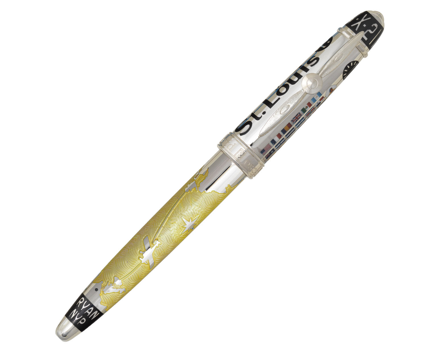 David Oscarson Spirit of St. Louis Rollerball Pen - Sunburst