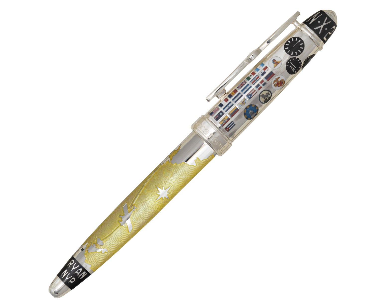 David Oscarson Spirit of St. Louis Rollerball Pen - Sunburst