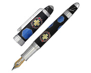 David Oscarson Sagrada Familia Fountain Pen - Opaque Black, Translucent Red, Yellow and Blue Hard Enamel