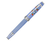 David Oscarson Tree Of Life Rollerball Pen - Azure Blue with Orange and Green