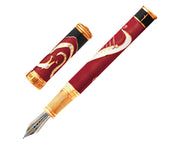 David Oscarson Valhalla Fountain Pen  - Frey - Black, White, Red