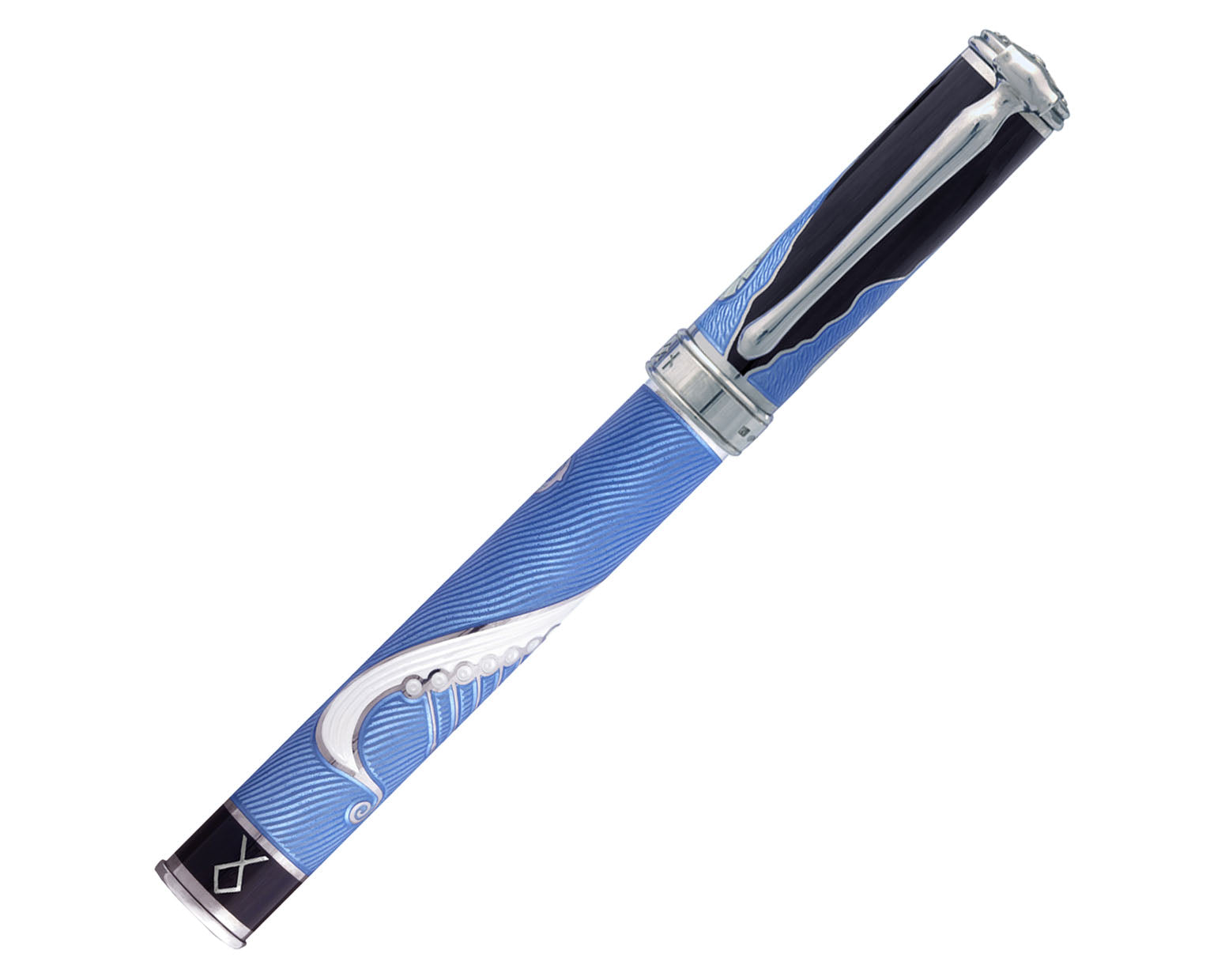 David Oscarson Valhalla Rollerball Pen  - Odin - Black, White, Blue