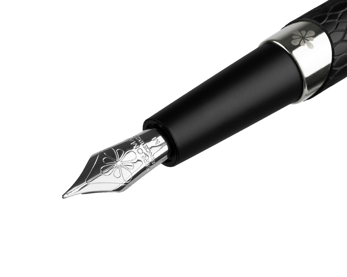 Diplomat Cobra Matte Black Guilloche Fountain Pen