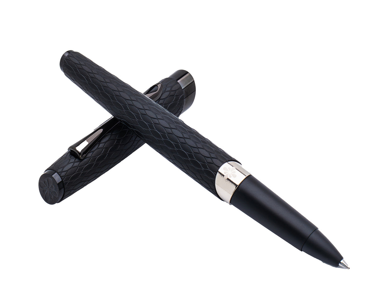 Diplomat Cobra Matte Black Guilloche Rollerball Pen