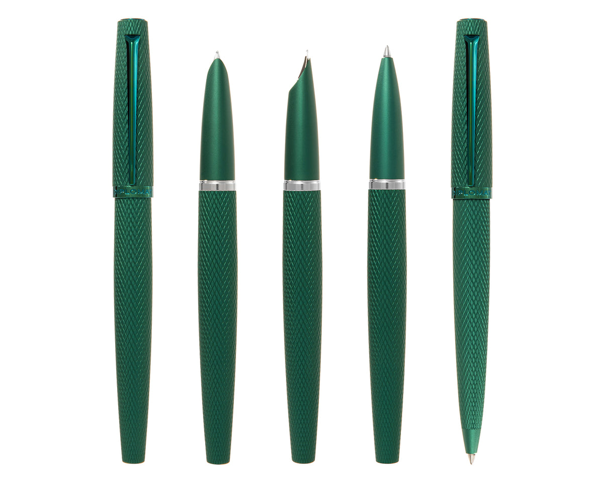 Diplomat Viper Green Guilloche Rollerball Pen