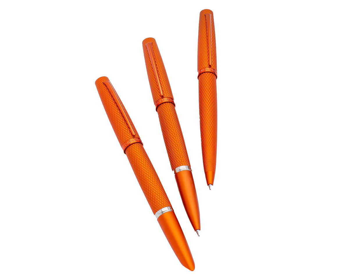 Diplomat Viper Orange Guilloche Rollerball Pen