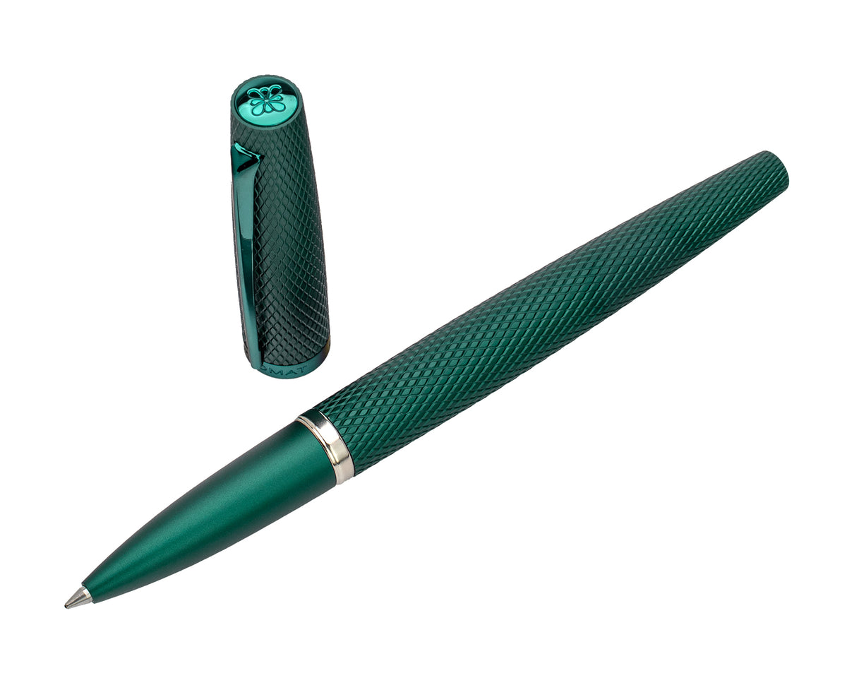 Diplomat Viper Green Guilloche Rollerball Pen