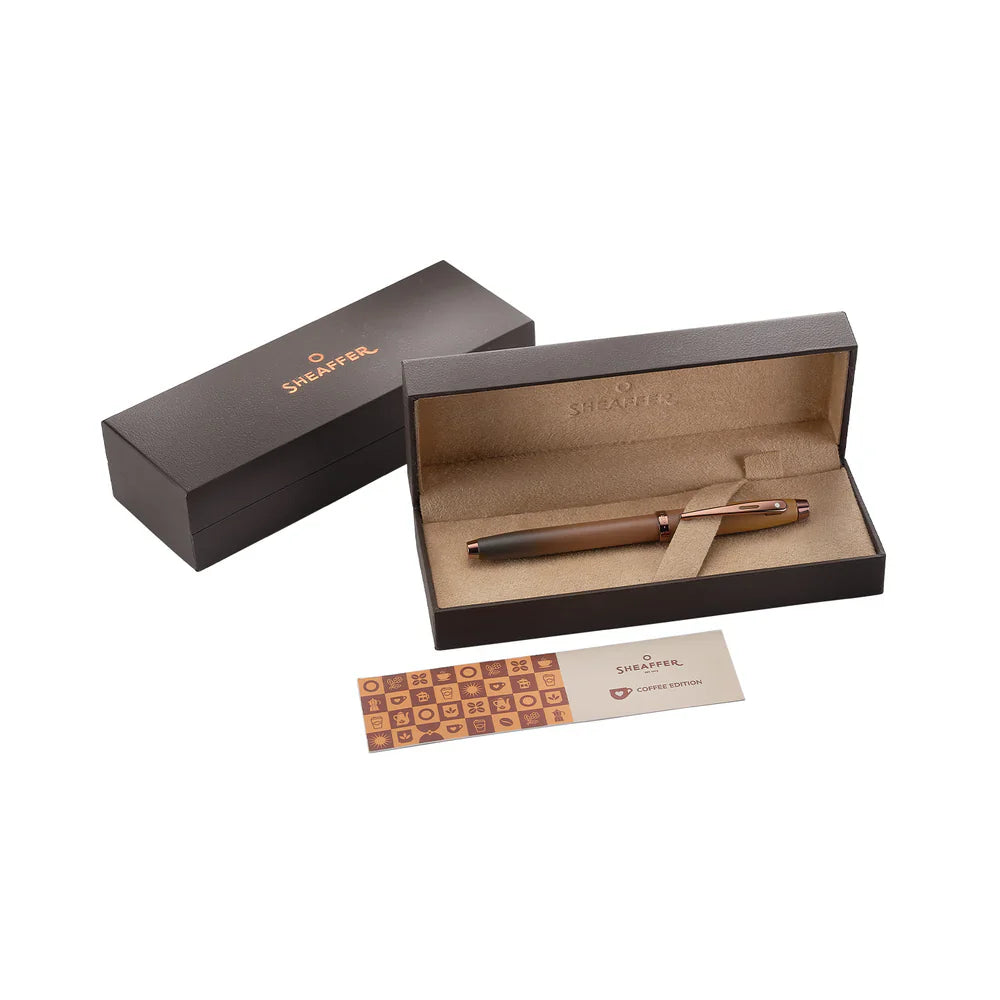Sheaffer 100 Coffee Edition Matte Brown Fountain Pen with Regal Brown PVD Trim