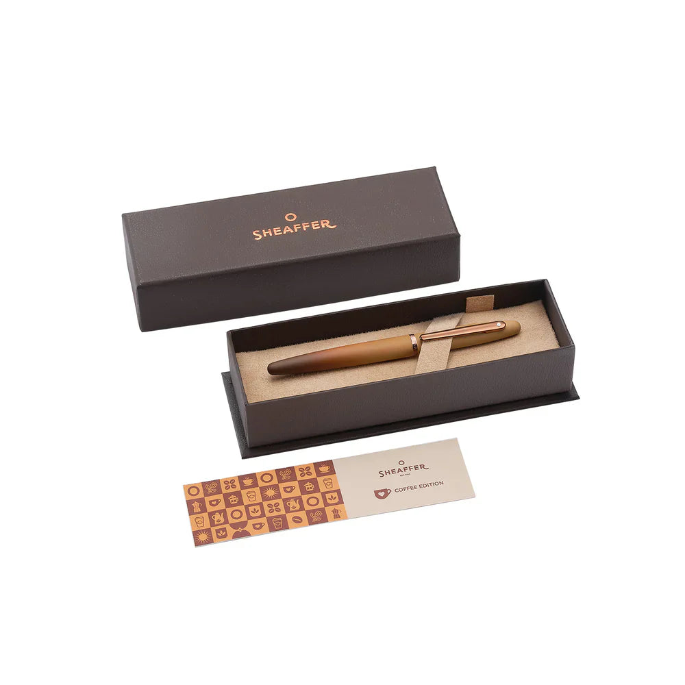 Sheaffer VFM Coffee Edition Matte Brown Fountain Pen with Regal Brown PVD Trim