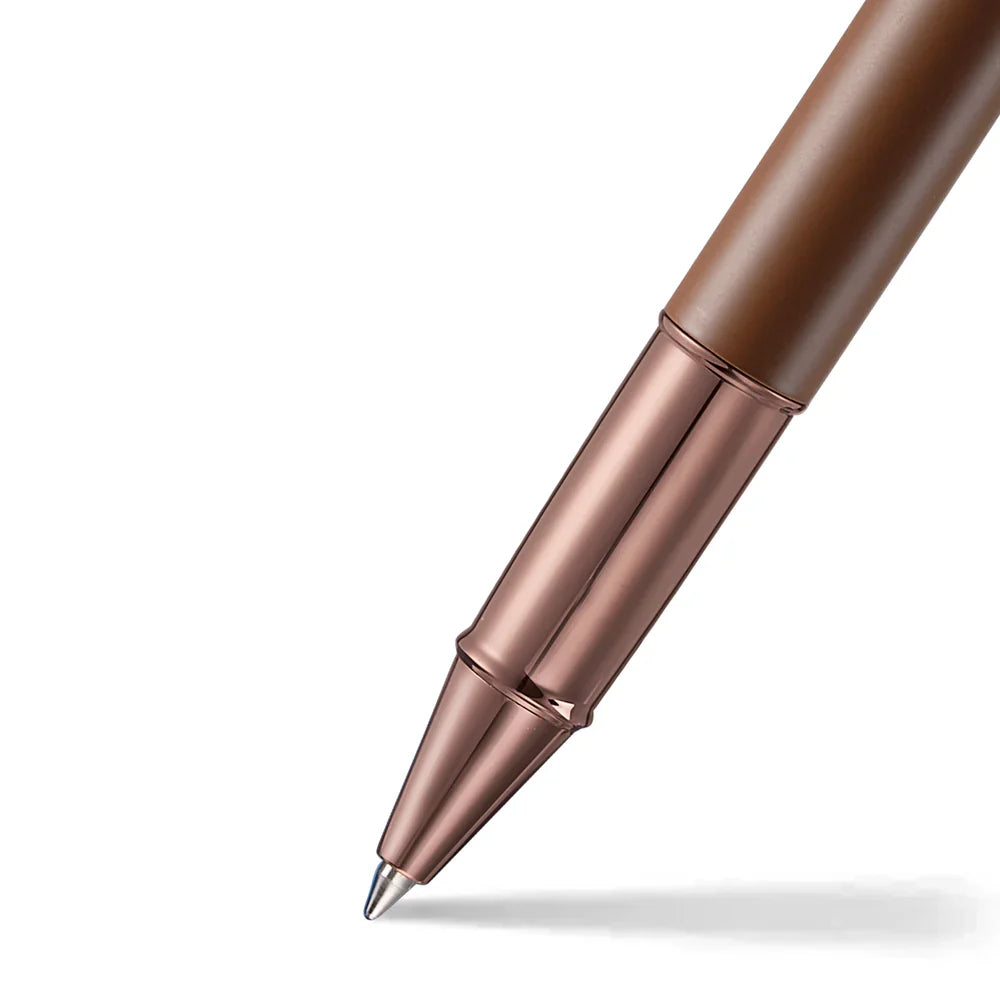 Sheaffer 100 Coffee Edition Matte Brown Rollerball Pen with Regal Brown PVD Trims