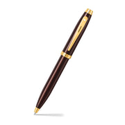 Sheaffer 100 Glossy Coffee Brown Ballpoint Pen With PVD Gold-Tone Trim