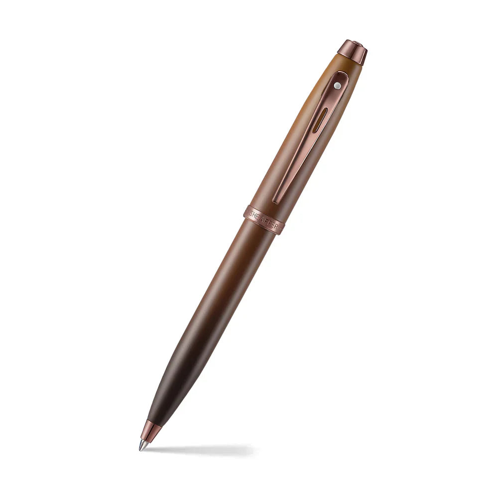 Sheaffer 100 Coffee Edition Matte Brown Ballpoint Pen with Regal Brown PVD Trims