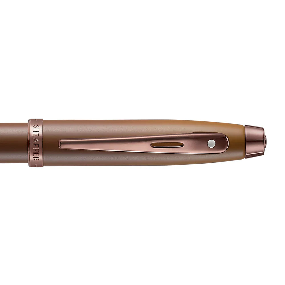 Sheaffer 100 Coffee Edition Matte Brown Ballpoint Pen with Regal Brown PVD Trims