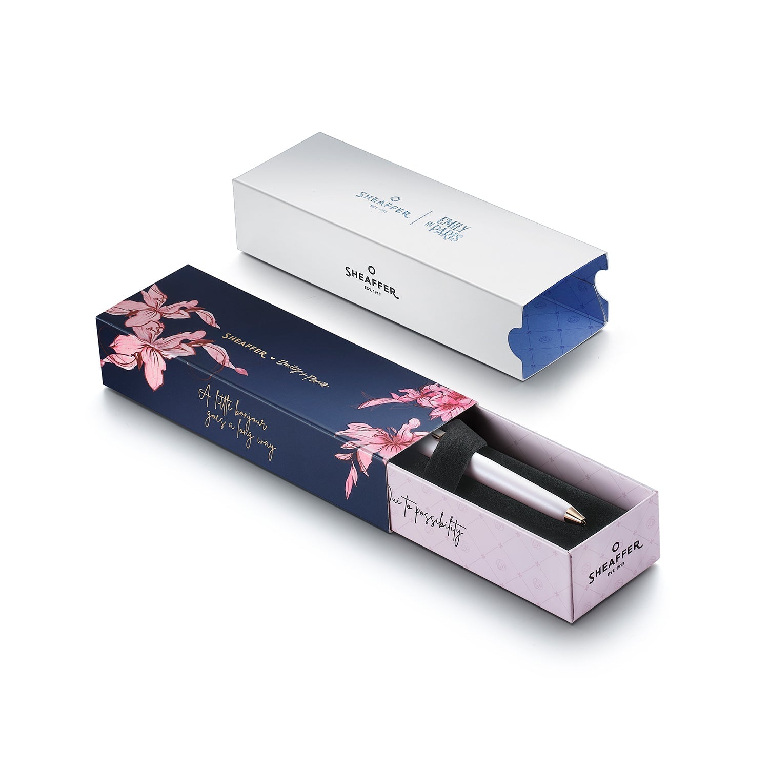 Sheaffer Prelude Mini Emily in Paris Pastel Pink Ballpoint Pen with PVD Rose Gold Trim