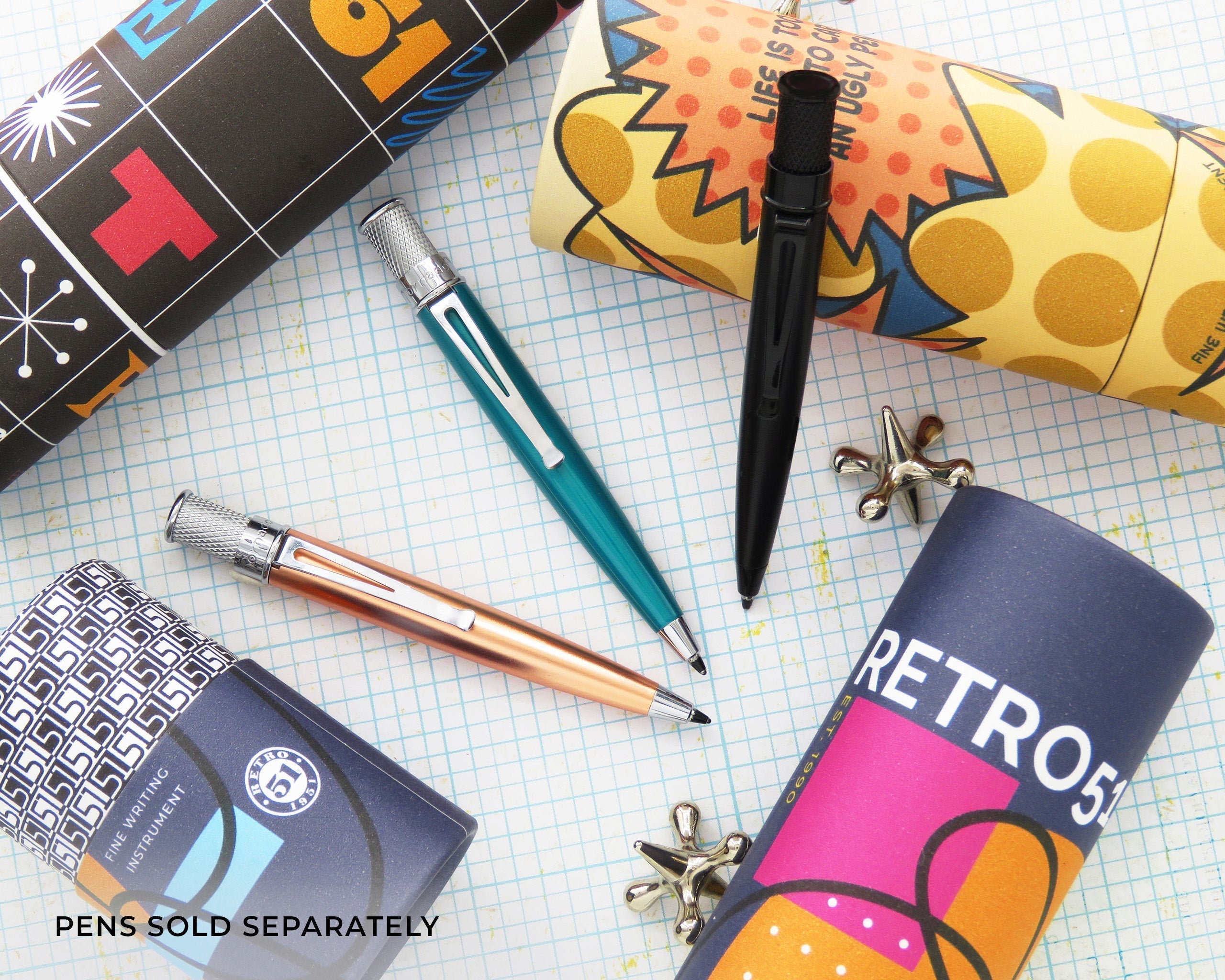 Retro51 Elite Tornado™ Stealth Black Ballpoint Pen