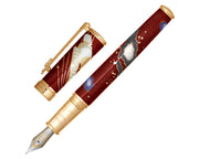 David Oscarson Edwin Hubble Fountain Pen - Infrared with Gold Vermeil